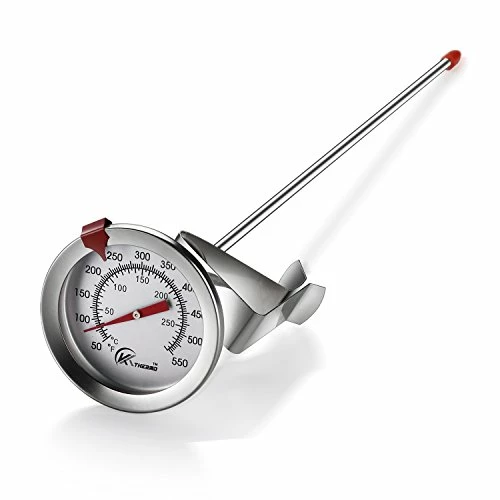 Best Sale π KT THERMO π¬ Candy/Deep Fry Thermometer With Instant Read,Dial Thermometer,12" Stainless Steel Stem Meat Cooking Thermometer,Best For Turkey,BBQ,Grill π