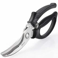 Deals 😀 Gerior Heavy Duty Poultry Shears - Kitchen Scissors For Cutting Chicken, Poultry, Game, Meat - Chopping Vegetable - Spring Loaded Black 🧨