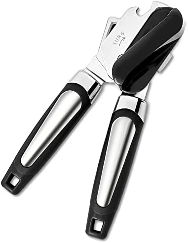 Top 10 βοΈ Elyum Can Opener, 3 In 1 Can Opener Manual Anti-Slip Grip Can Opener Smooth Edge, Heavy Duty Can Openers For Seniors With Arthritis, Young People, Black Red π― - Image 8
