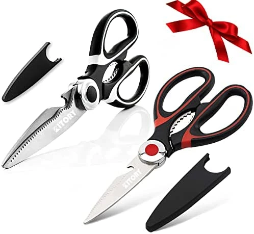 Flash Sale π Kitory Kitchen Shears - Ultra Sharp Premium Scissors With Sheath - Heavy Duty Poultry Shears-Nut Cracker-Bottle Opener- Multi Purpose Scissors Shears01+02 βοΈ - Image 8