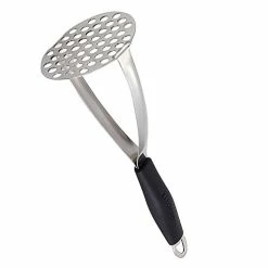 Cheapest 🥰 Joyoldelf Heavy Duty Stainless Steel Potato Masher, Professional Integrated Masher Kitchen Tool & Food Masher/ Potato Smasher With Silicone Handle, Perfect For Bean, Vegetable, Fruits, Avocado, Meat Blue ✔️