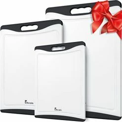 Promo 👏 Cutting Boards For Kitchen, Extra Large Plastic Cutting Board Dishwasher Chopping Board Set Of 3 With Juice Grooves, Easy Grip Handle, Black 🔔