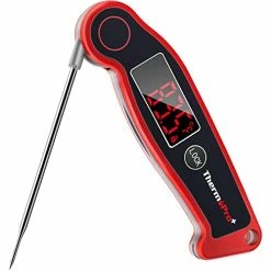 Wholesale 🎉 ThermoPro TP19 Waterproof Digital Meat Thermometer For Grilling With Ambidextrous Backlit & Thermocouple Instant Read Thermometer Kitchen Cooking Food Thermometer For 🍬 Candy Water Oil BBQ Grill Smoker Pitch-black 🔥