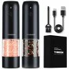 Cheap 🌟 TOMEEM [Upgraded Larger Capacity] Electric Salt And Pepper Grinder Set - USB Rechargeable One Hand Operation Automatic Pepper Grinder And Salt Grinder With Adjustable Coarseness & LED Light Refillable ✔️