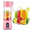 Best Sale 👍 Mialoe Portable Blender, Personal Size Eletric USB Juicer Cup, Fruit, Smoothie, Baby Food Mixing Machine Magnetic Secure Switch 380ml (Pink) ✨