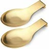 Top 10 ✔️ VanlonPro Stainless Steel Spoon Rest,Spatula Ladle Holder, Stainless Steel Utensil Spoon Rest Holder, Brushed Finish, Dishwasher Safe 3.8 X 9.4 Inch (Gold Color2PCS) ⌛