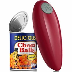Best Pirce 🛒 CNFortune One-Touch Automatic Electric Can Opener, Portable Food-Safe Can Openers With Smooth Edge For Kitchen, Handheld Battery Operated Kitchen Gadgets Gift For 👩 Women Seniors With Arthritis Opener Wine-red ✨