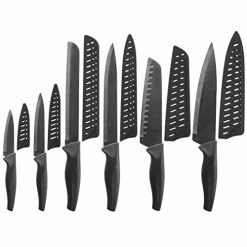 Best reviews of 🔥 Wanbasion 6 Pieces Matte Black Titanium Plated Knife Set Stainless Steel Forged Kitchen Knife Set Sharp 🛒