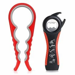 Promo 👏 MAEXUS Jar Opener Kit, 4 In 1 Jar Opener For Seniors With Arthritis, 5 In 1 Multi-Function Bottle Opener, Bottle Can Opener Set, Jar Opener For Weak Hands, Jar Opener Grip Lid Twist Gripper Blue 😍