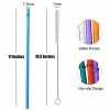 Deals ⭐ ALINK 12-Pack Glitter Reusable Clear Plastic Straws, 11" Long Hard Tumbler Drinking Straws With Cleaning Brush (10 Colors) 😍