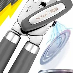 Buy 🎉 SPIDER GRIP Can Opener, No-Trouble-Lid-Lift Manual Handheld Can Opener With Magnet, Smooth Edge Safe Cut For Beer/Tin/Bottle, Big Turning Knob Anti-Slip Handle Good For Seniors With Arthritis Gray 😉