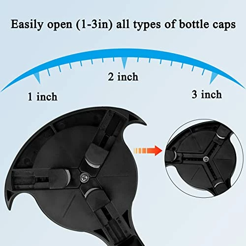 Hot Sale π― Upgraded Jar Opener For Weak Hands With Seniorsor Arthritis, Effortless Jar Lid Opener For Kitchen, 3-in-1 Multifunctional Bottle Opener Opens Pop-Top Cans Beer Bottles Soda Cans Black π - Image 5