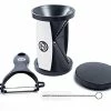 Wholesale 🤩 The Original Zoodle Slicer - Complete Vegetable Spiralizer, Spiral Slicer Bundle (With Cleaning Brush, Peeler & Recipe EBook) (HandHeld) Black And Silv ✨