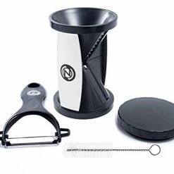 Wholesale π€© The Original Zoodle Slicer - Complete Vegetable Spiralizer, Spiral Slicer Bundle (With Cleaning Brush, Peeler & Recipe EBook) (HandHeld) Black And Silv β¨