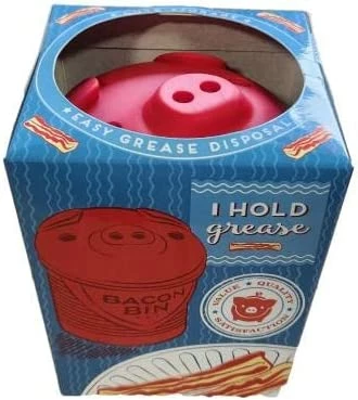 Discount π€© Talisman Designs Bacon Bin Grease Strainer & Collector | Red | Family Friendly Kitchen Tools | Fun & Functional Silicone Grease Container | Holds Up To 1 Cup π€© - Image 7