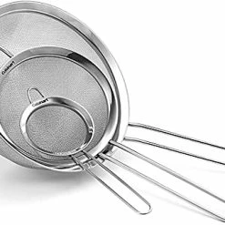 Buy 🔔 Cuisinart CTG-00-3MS Set Of 3 Fine Set Of Mesh Strainers, Stainless Steel, Pack Of 3 💯
