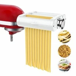 Coupon ❤️ Antree Pasta Maker Attachment 3 In 1 Set For KitchenAid Stand Mixers Included Pasta Sheet Roller, Spaghetti Cutter, Fettuccine Cutter Maker Accessories And Cleaning Brush 🎁