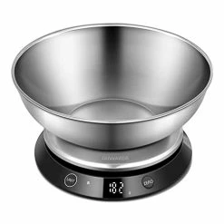Best Pirce 🔔 CHWARES Food Scale, Kitchen Scale With Bowl Stainless Steel, Rechargeable Digital Scale Grams And Ounces For Weight Loss, Dieting, Baking, Cooking, And Meal Prep, 11lb/5kg, 0.1oz/1g ⭐