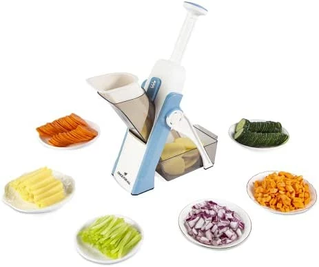 Promo βοΈ ONCE FOR ALL Mandoline Vegetable Slicer Adjustable Thickness Potato Onion Chopper Safe Upright Dicer (Gray) π - Image 8