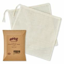 Coupon ❤️ ValarCO Organic Cheesecloth Nut Milk Bag Strainer 2-Pack, GOTS Certified Cheese Cloths For Straining Food, Yogurt, Juice, Cold Brew Coffee & Tea Filter - Reusable Butter Muslin Greek Yogurt Straine ❤️