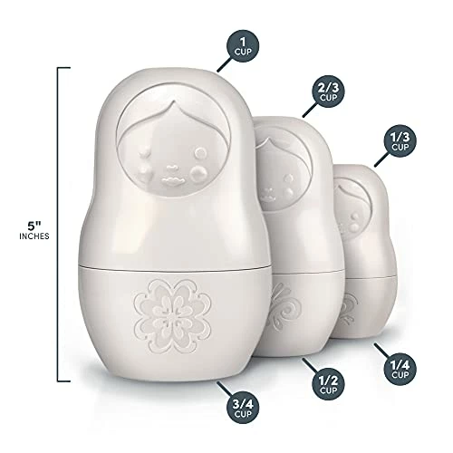 Buy π Genuine Fred Matryoshka Measuring Cups, Set Of 6, Whit π₯° - Image 6