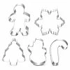 Wholesale 🎉 WADNGXM 🎄 Christmas Cookie Cutter Set - 5 Piece Holiday Cookies Molds - Snowman, 🎄 Christmas Tree, Gingerbread Man, 🍬 Candy Cane, Snowflake 🎁