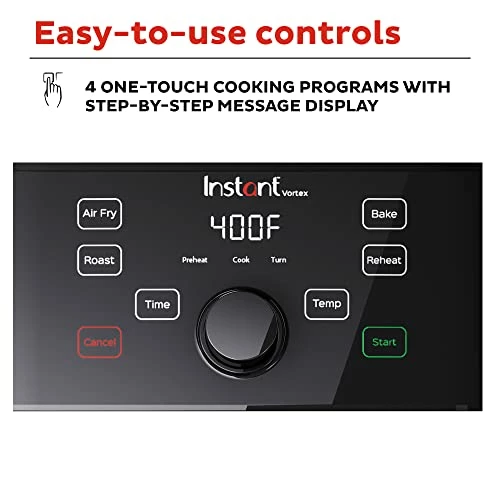 Outlet π Instant Vortex 5.7QT Air Fryer Oven Combo, From The Makers Of Instant Pot, Customizable Smart Cooking Programs, Digital Touchscreen, Nonstick And Dishwasher-Safe Basket, App With Over 100 Recipes π - Image 4