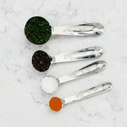 Budget 👏 All-Clad 59918 Stainless Steel Measuring Spoon Set, 4-Piece, Silver 🎁