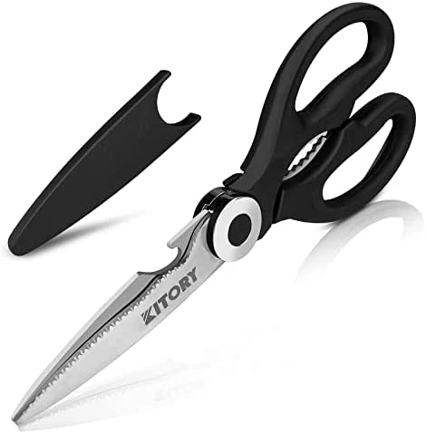 Flash Sale π Kitory Kitchen Shears - Ultra Sharp Premium Scissors With Sheath - Heavy Duty Poultry Shears-Nut Cracker-Bottle Opener- Multi Purpose Scissors Shears01+02 βοΈ - Image 9