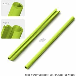 Top 10 🤩 FORI Reusable Silicone Straws-Premium Food Grade Drinking Straw, BPA Free, Snap Straw-Openable Design, Easy To Clean, Hot And Cold Compatible Gray ⭐