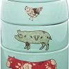 New 🎁 Pavilion Gift Company Live Simply Bee Chicken Pig And Cow Measuring Cups, Te 🎉