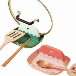 New 🔔 Boinov 2 Packs Kitchen Spoon Rest/Spoon Holder For Stove Top, Heat-Resistant Utensil Rest With Drip Pads, BPA Free Spatula Rests Organizer For Ladles,Pot Lid,Forks. Silicone Sponge As Gifts Red ✨