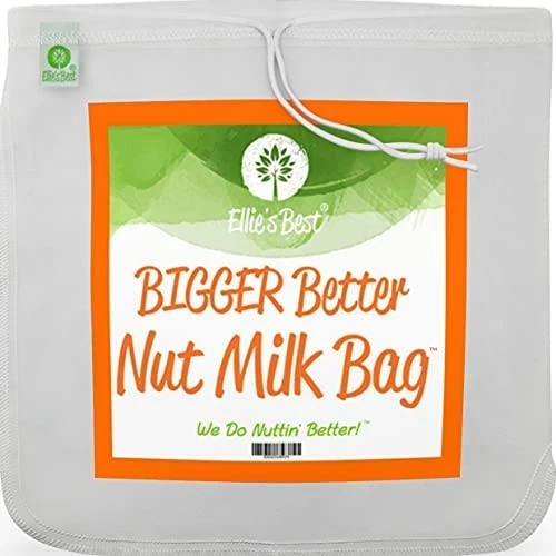 Best Sale π Ellie's Best Pro Quality Nut Milk Bag - XL12"X12" Bags - Commercial Grade Reusable All Purpose Food Strainer - Food Grade BPA-Free Ultra Strong Fine Nylon Mesh - Almond Milk, Juices, Cold Brew Recipes Videos -1 π₯° - Image 6