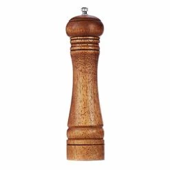 Cheapest 😍 Gulex Wood Pepper Grinder Pepper Mill,Adjustable Coarseness Wooden Peppermill, Ceramic Grinding Mechanism Salt Mill Refillable - 8inch (1 Pack) 😍