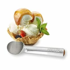 Best Pirce 🥰 Zeroll 1020 Original Ice Cream Unique Liquid Filled Heat Conductive Handle Simple One Piece Aluminum Design Easy Release 40 Scoops Per, 2-Ounce, Silver 🔥