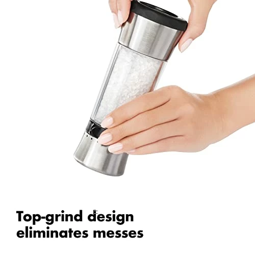 New β OXO Good Grips Sleek Adjustable Salt And Pepper Mill Set Silver π€© - Image 4