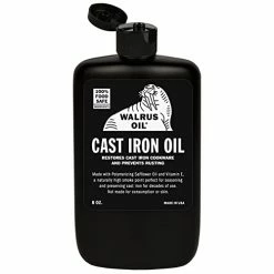 Flash Sale 👍 WALRUS OIL - Cast Iron Oil, For Restoring, Seasoning, And Maintaining Cast Iron Cookware. 100% Vegan, 8 Oz Bottle 🌟