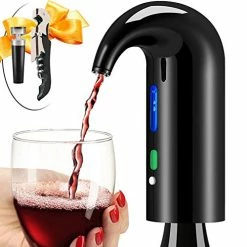 Best reviews of 🌟 Higfra Wine Aerator Gifts Electric Wine Decanter And Dispenser One Touch Red -White Wine Accessories Aeration Work With Wine Opener For Beginner Enthusiast -Wine Gift Set Black 😍