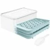 Coupon 💯 Round Ice Cube Tray With Lid & Bin Ice Ball Maker Mold For Freezer With Container Mini Circle Ice Cube Tray Making 66PCS Sphere Ice Chilling Cocktail Whiskey Tea Coffee 2 Trays 1 Ice Bucket & Scoop Pink ✔️