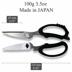 Cheap 🛒 CANARY Japanese Kitchen Shears Heavy Duty, Made In JAPAN, Dishwasher Safe Come Apart Blade, Multipurpose Kitchen Scissors, Sharp Serrated Japanese Stainless Steel, Black Red (th-175) 🧨