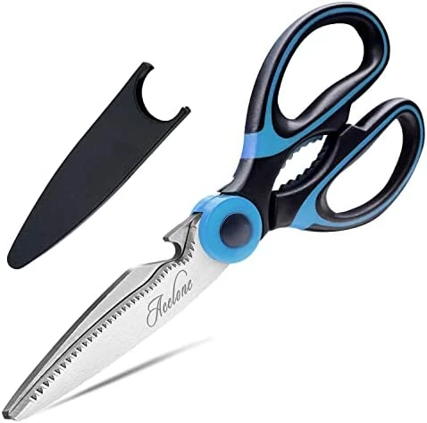 Cheapest ❤️ Kitchen Shears, Acelone Premium Heavy Duty Shears Ultra Sharp Stainless Steel Multi-function Kitchen Scissors For Chicken/Poultry/Fish/Meat/Vegetables/Herbs/BBQ… (Orange Black) 🛒 - Image 6