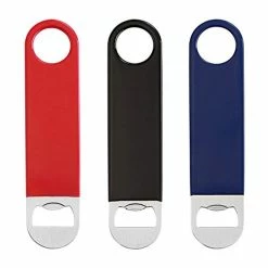 Discount 🥰 KTOJOY 3 Pack Heavy Duty Stainless Steel Flat Bottle Opener, Solid And Durable Beer Openers, 7 Inches Red, Black, Blue ⭐