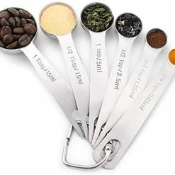 Best reviews of 🌟 1Easylife 18/8 Stainless Steel Measuring Spoons, Set Of 6 For Measuring Dry And Liquid Ingredient 😉