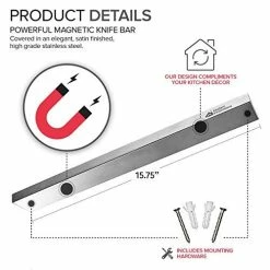 Cheap ❤️ Modern Innovations 16 Inch Stainless Steel Magnetic Knife Bar - Use As Knife Holder, Knife Rack, Knife Strip, Kitchen Utensil Holder And Tool Hol ✨