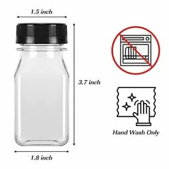 Promo 🎁 BAKHUK 36pcs 4oz Mini Plastic Juice Bottles With Caps, Empty Reusable Clear Bulk Beverage Containers For Juice, Milk And Other Beverages 👍