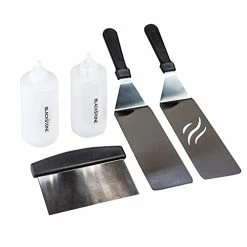 Best Sale 😉 Blackstone 1542 Flat Top Griddle Professional Grade Accessory Tool Kit (5 Pieces) 16 Oz Bottle, Two Spatulas, Chopper/Scraper And One Cookbook-Perfect For Cooking Indoor Or Outdoor, Multicolor 🎁