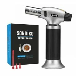 Buy 😉 Sondiko Butane Torch S400, Refillable Kitchen Torch Lighter, Fit All Butane Tanks Blow Torch With Safety Lock And Adjustable Flame For Desserts, Creme Brulee, And Baking—Butane Gas Is Not Include 👍