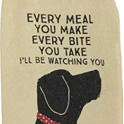 Coupon 🧨 Primitives By Kathy Rustic Dish Towel, 28" X 28", I'll Be ⌚ Watching You 🌟