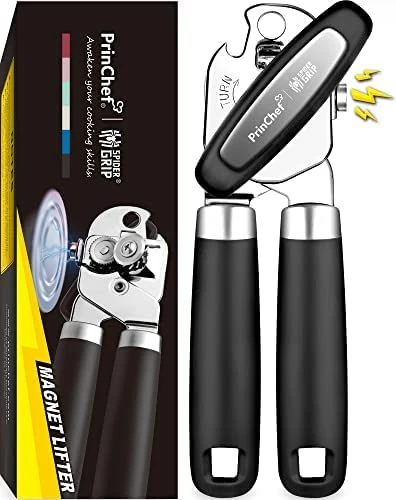 Best reviews of π₯° PrinChef Can Opener Manual, Can Opener With Magnet, No-Trouble-Lid-Lift | Handheld Can Opener Smooth Edge With Sharp Blade | Can Openers With Large Effort-Saving Handles, Easy Grip & Heavy Duty, Black β - Image 5