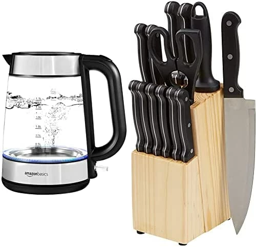 Budget π Amazon Basics Electric Glass And Steel Hot Tea Water Kettle, 1.7-Liter π - Image 9